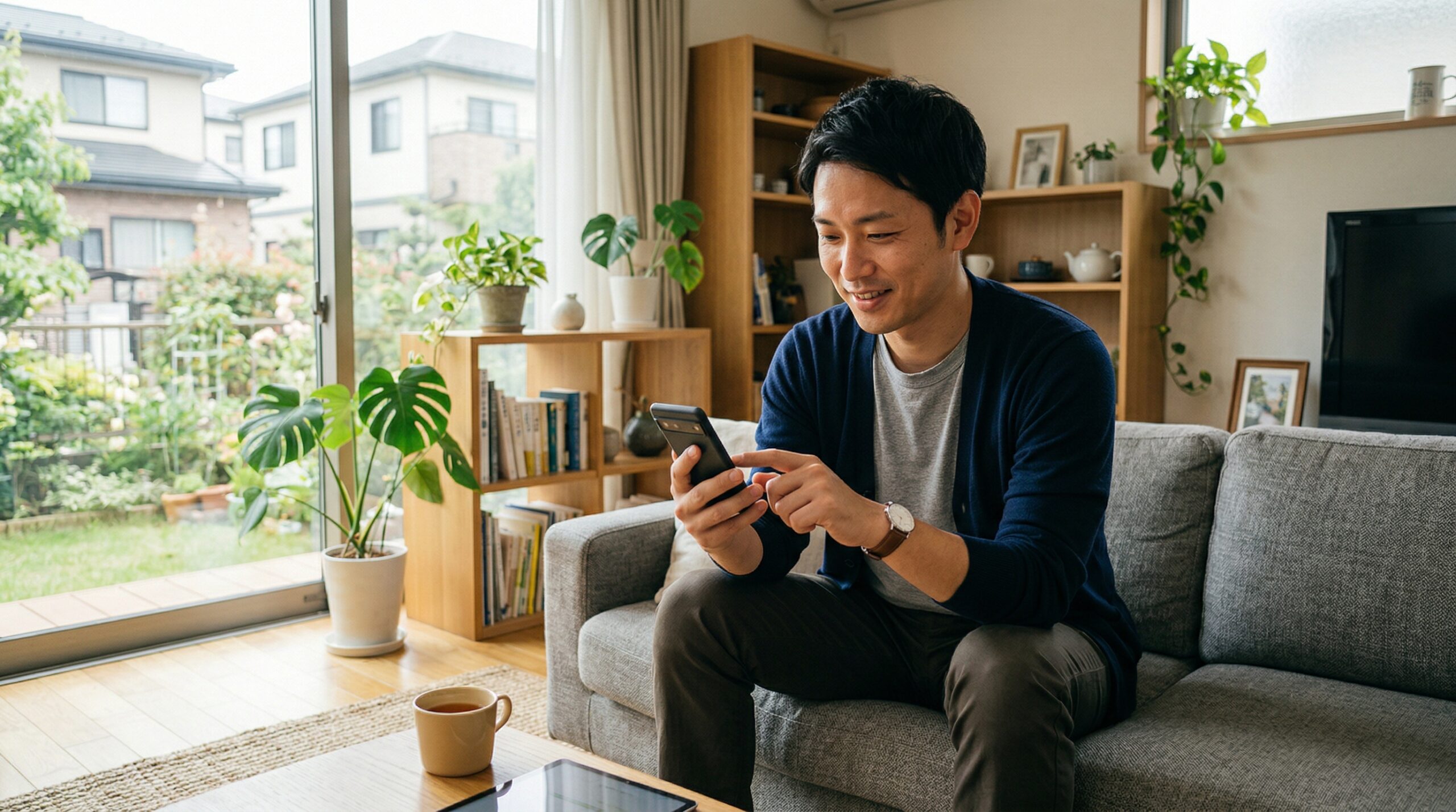 スマートフォンで不動産査定を依頼する